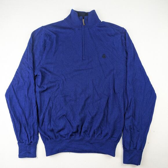 Brooks Brothers Other - Brooks Brothers 346 Men's 100% Extra Fine Merino Wool Blue Sweater Medium